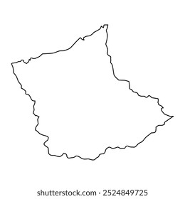 Mapa del distrito de Gujranwala, división administrativa de Pakistán. Ilustración vectorial.