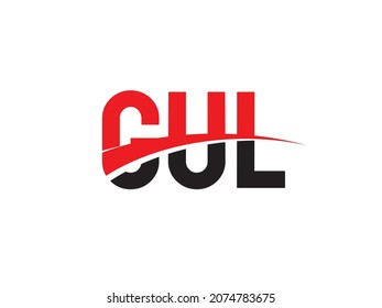 GUL Letter Initial Logo Design Vector Illustration