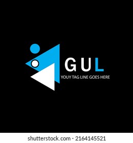 GUL-Buchstaben Logo kreatives Design mit Vektorgrafik