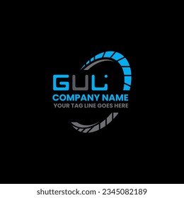 GUL letter logo creative design with vector graphic, GUL simple and modern logo. GUL luxurious alphabet design  