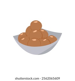 Gulab Jamun, Diwali, Hindu, Indian Symbol Illustration