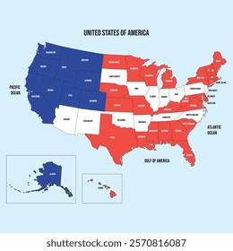 Gulf of America Vector Map
