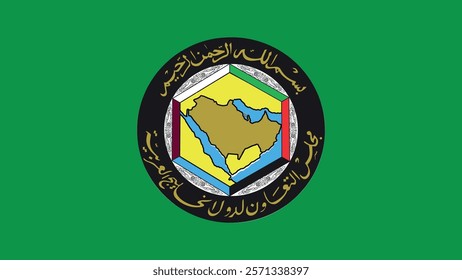 Gulf Cooperation Council Flag Vector Illustration