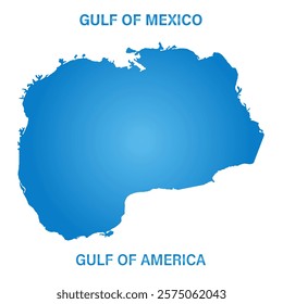 Gulf of Mexico map. The Gulf of Mexico may be renamed The Gulf of America