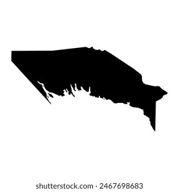 Karte der Golfprovinz, administrative Abteilung von Papua-Neu-Guinea. Vektorillustration.