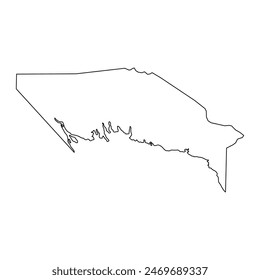 Gulf Province map, administrative division of Papua New Guinea. Vector illustration.