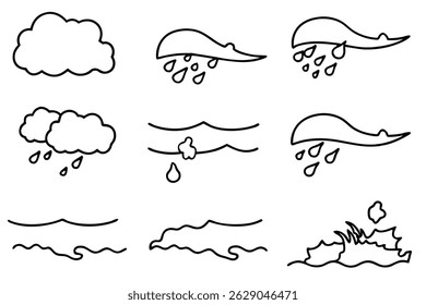 Gulf Stream Line Art Concept Showing Detailed Water Flow Movement (2)