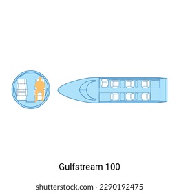 Gulfstream 100 airplane scheme. Civil Aircraft Guide
