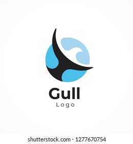 Gull bird logo vector 
