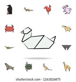 gull colored origami icon. Detailed set of origami animal in hand drawn style icons. Premium graphic design. One of the collection icons for websites, web design, mobile app