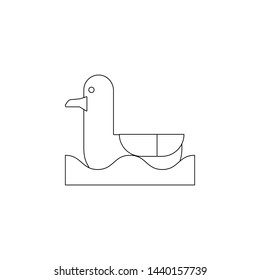 gull flat icon. Element of summer for mobile concept and web apps icon. Outline, thin line icon for website design and development, app development