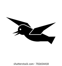 gull flying isolated icon