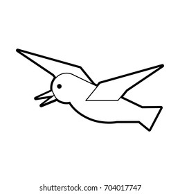 gull flying isolated icon
