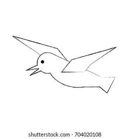 gull flying isolated icon