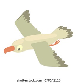 Gull icon. Cartoon illustration of gull vector icon for web