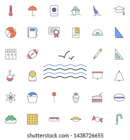 Gulls on the sea icon. Universal set of web for website design and development, app development