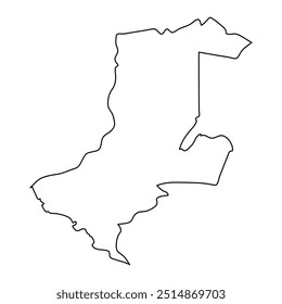 Mapa do distrito de Gulshan, divisão administrativa do Paquistão. Ilustração vetorial.