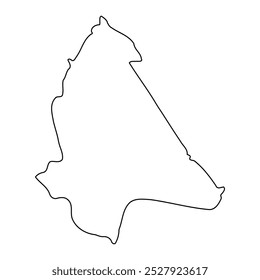 Mapa do distrito de Gulu, divisão administrativa de Uganda. Ilustração vetorial.