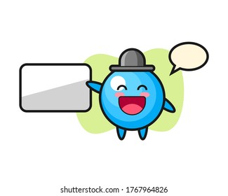 Gum ball cartoon doing a presentation