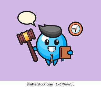 Gum ball cartoon as a judge