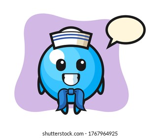 Gum ball cartoon as a sailor man