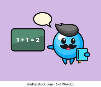 Gum ball cartoon as a teacher