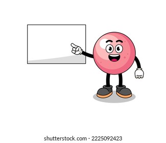gum ball illustration doing a presentation , character design