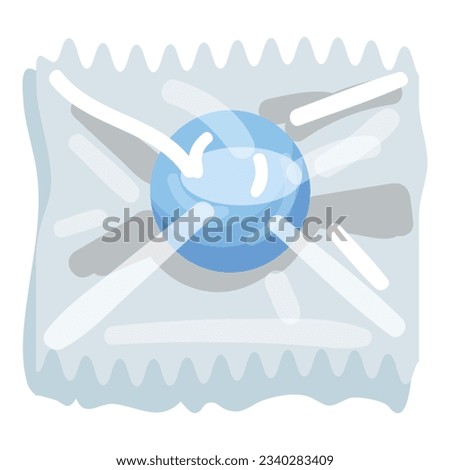 Gum ball pack icon cartoon vector. Candy mint. Chewing gummy