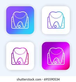 Gum bright purple and blue gradient app icon