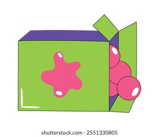 gum candy balls box icon isolated