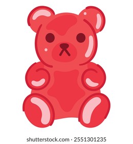 gum candy bear icon isolated