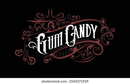 GUM CANDY lettering custom style design