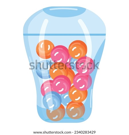 Gum glass icon cartoon vector. Bubble gum. Mint candy