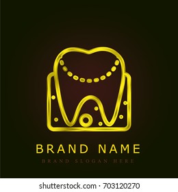 Gum golden metallic logo