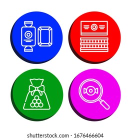 gum icon set. Collection of Candy, Gum icons