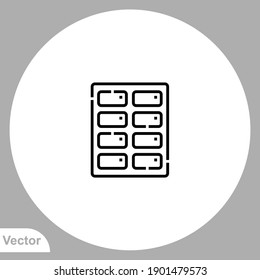 Gum icon sign vector,Symbol, logo illustration for web and mobile