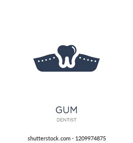 Gum icon. Trendy flat vector Gum icon on white background from Dentist collection, vector illustration can be use for web and mobile, eps10