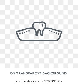 Gum icon. Trendy flat vector Gum icon on transparent background from Dentist collection. High quality filled Gum symbol use for web and mobile