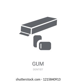 Gum icon. Trendy Gum logo concept on white background from Dentist collection. Suitable for use on web apps, mobile apps and print media.