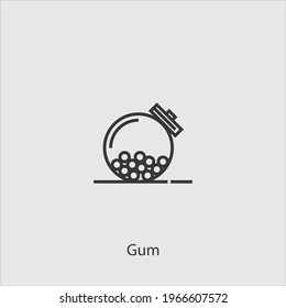 gum icon vector icon.Editable stroke.linear style sign for use web design and mobile apps,logo.Symbol illustration.Pixel vector graphics - Vector