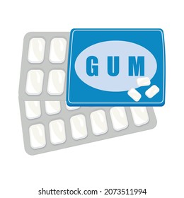 gum isolated on a white background, vector illustration