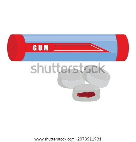 gum isolated on a white background, vector illustration