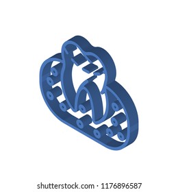 Gum isometric left top view 3D icon