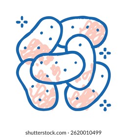 goma geleia doce goma ícone doodle esboço vetor. goma geleia doce goma. símbolo isolado ilustração