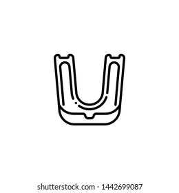 gum shield icon sign signifier vector