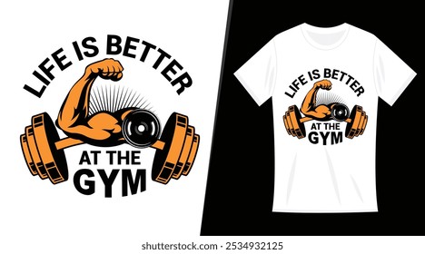 Diseño de camiseta de goma, camiseta de fitness