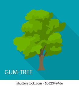 Gum Tree Icon. Flat Illustration Of Gum Tree Vector Icon For Web