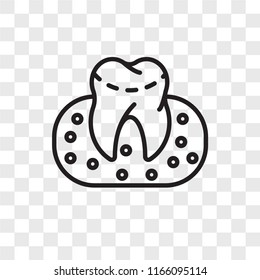 Gum vector icon isolated on transparent background, Gum logo concept