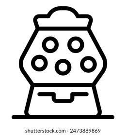 Gumball machine dispensing sweet candy for a quarter