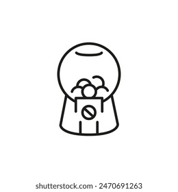Gumball machine icon. Simple gumball machine icon for social media, app, and web design. Vector illustration.